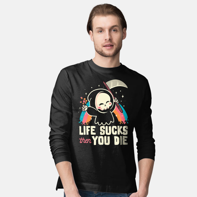 Life Sucks Then You Die-Mens-Long Sleeved-Tee-koalastudio