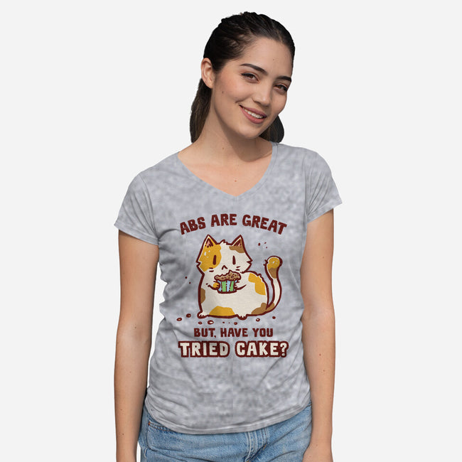Have You Tried Cake-Womens-V-Neck-Tee-kg07