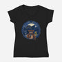 Night Of The Puppets-Womens-V-Neck-Tee-JCMaziu