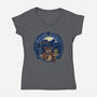 Night Of The Puppets-Womens-V-Neck-Tee-JCMaziu