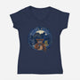 Night Of The Puppets-Womens-V-Neck-Tee-JCMaziu
