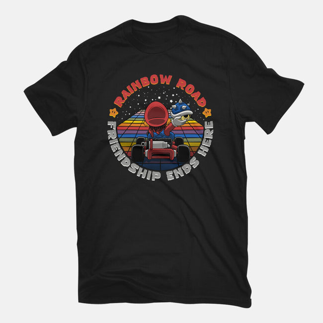 Rainbow Road Friend-Womens-Fitted-Tee-rmatix