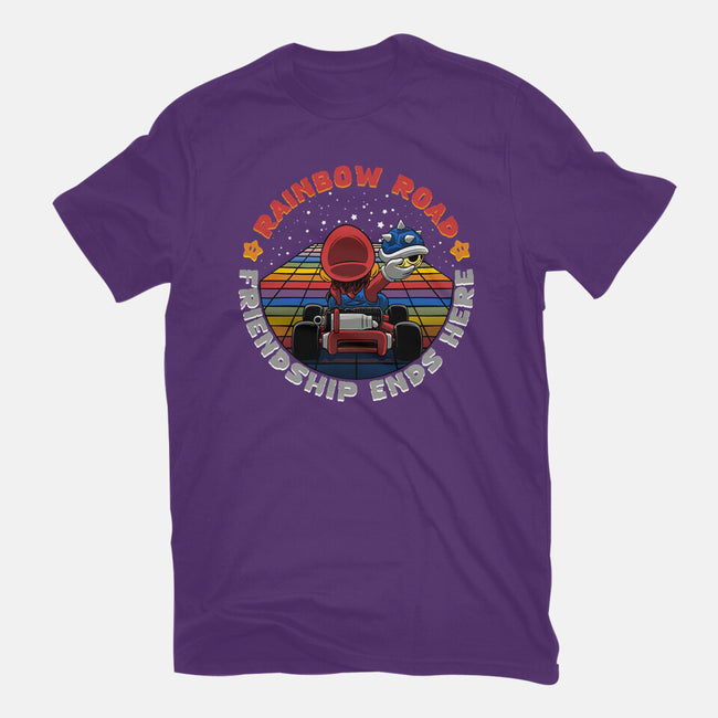 Rainbow Road Friend-Womens-Fitted-Tee-rmatix