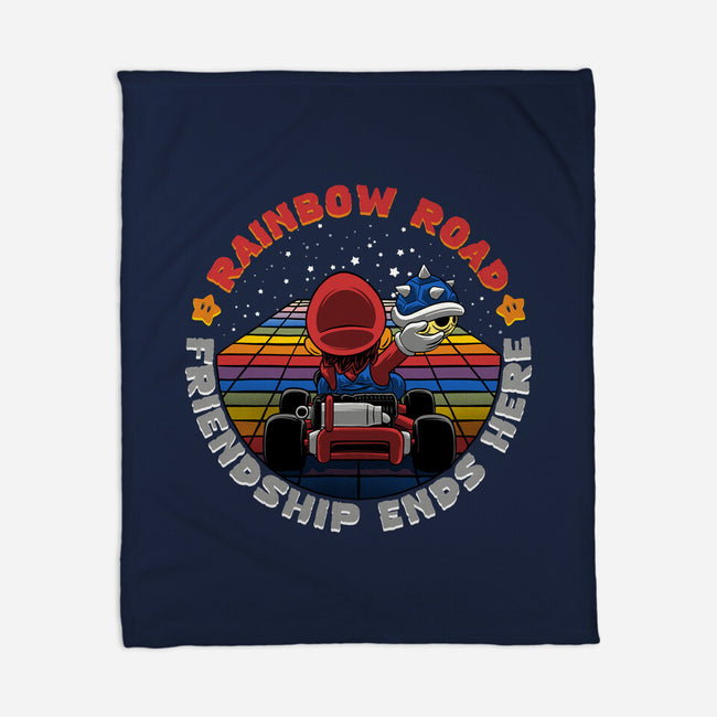 Rainbow Road Friend-None-Fleece-Blanket-rmatix