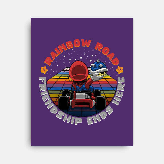 Rainbow Road Friend-None-Stretched-Canvas-rmatix