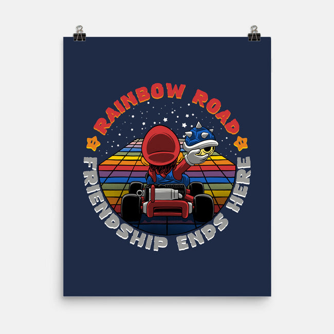Rainbow Road Friend-None-Matte-Poster-rmatix