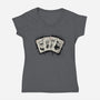 Knights Poker-Womens-V-Neck-Tee-NMdesign