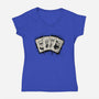 Knights Poker-Womens-V-Neck-Tee-NMdesign