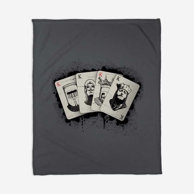 Knights Poker-None-Fleece-Blanket-NMdesign
