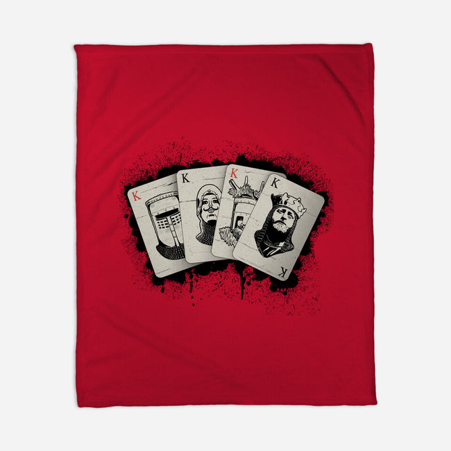 Knights Poker-None-Fleece-Blanket-NMdesign