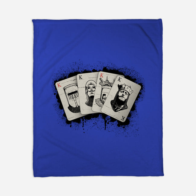 Knights Poker-None-Fleece-Blanket-NMdesign