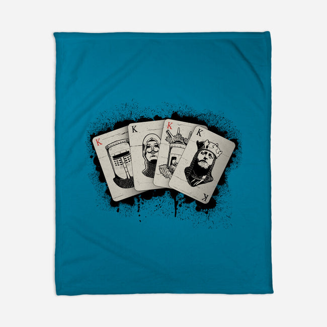 Knights Poker-None-Fleece-Blanket-NMdesign