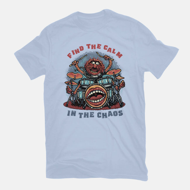 Find The Calm In The Chaos-Mens-Basic-Tee-glitchygorilla