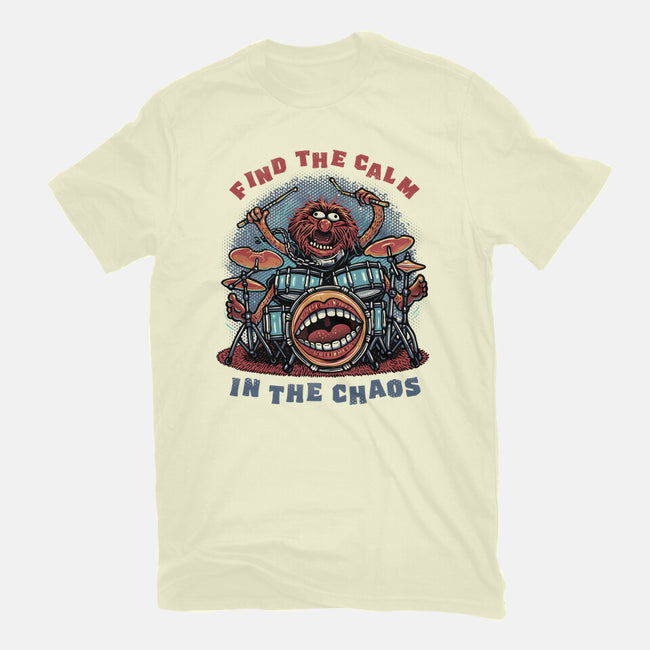 Find The Calm In The Chaos-Mens-Basic-Tee-glitchygorilla