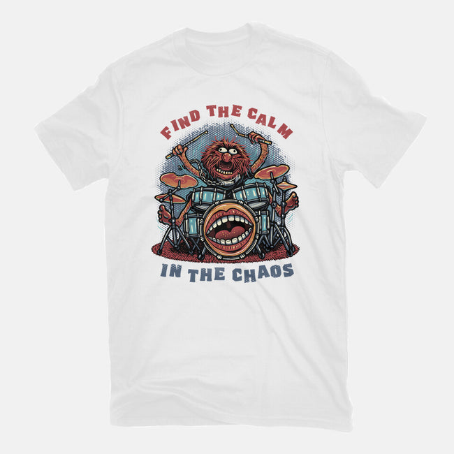 Find The Calm In The Chaos-Womens-Fitted-Tee-glitchygorilla