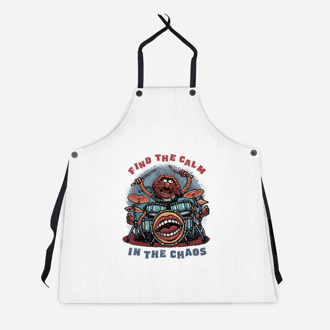Find The Calm In The Chaos-Unisex-Kitchen-Apron-glitchygorilla