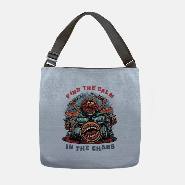 Find The Calm In The Chaos-None-Adjustable Tote-Bag-glitchygorilla