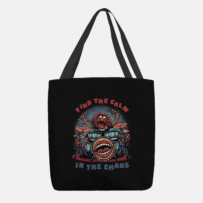 Find The Calm In The Chaos-None-Basic Tote-Bag-glitchygorilla