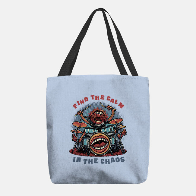 Find The Calm In The Chaos-None-Basic Tote-Bag-glitchygorilla