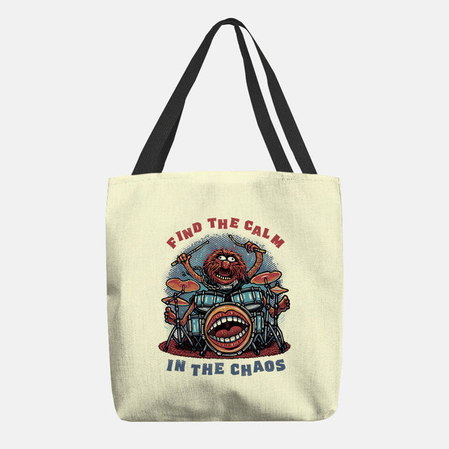 Find The Calm In The Chaos-None-Basic Tote-Bag-glitchygorilla