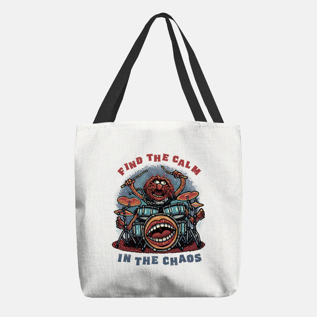 Find The Calm In The Chaos-None-Basic Tote-Bag-glitchygorilla