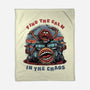 Find The Calm In The Chaos-None-Fleece-Blanket-glitchygorilla