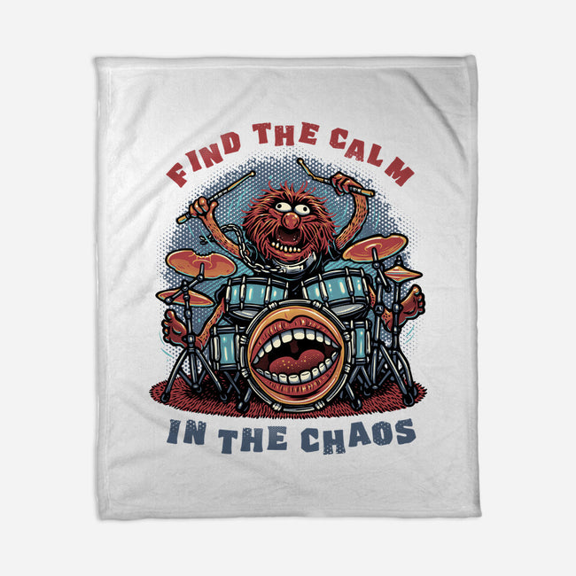Find The Calm In The Chaos-None-Fleece-Blanket-glitchygorilla