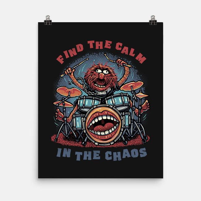 Find The Calm In The Chaos-None-Matte-Poster-glitchygorilla