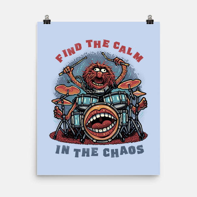 Find The Calm In The Chaos-None-Matte-Poster-glitchygorilla