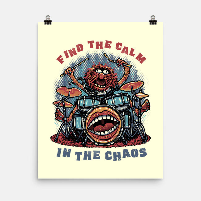 Find The Calm In The Chaos-None-Matte-Poster-glitchygorilla