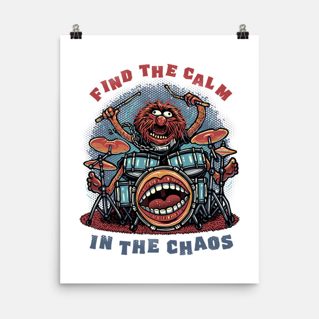 Find The Calm In The Chaos-None-Matte-Poster-glitchygorilla