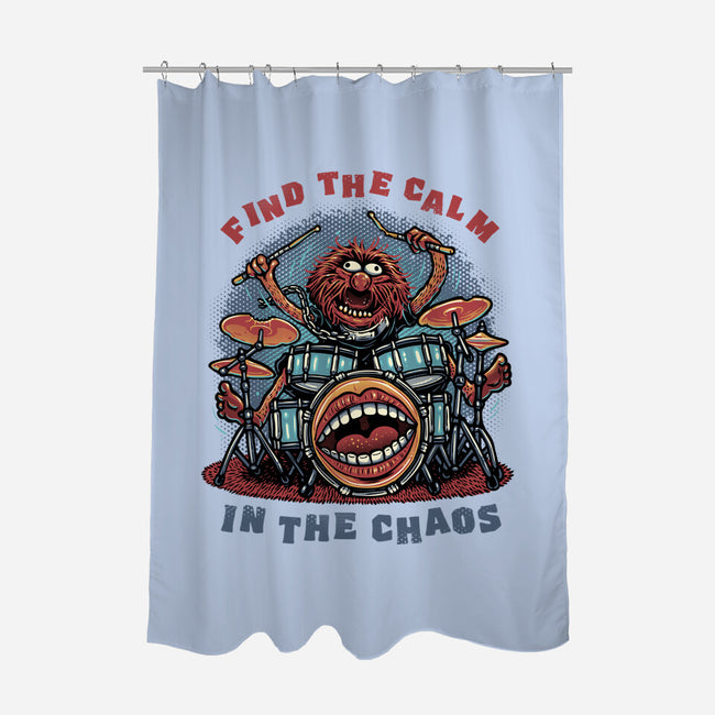 Find The Calm In The Chaos-None-Polyester-Shower Curtain-glitchygorilla