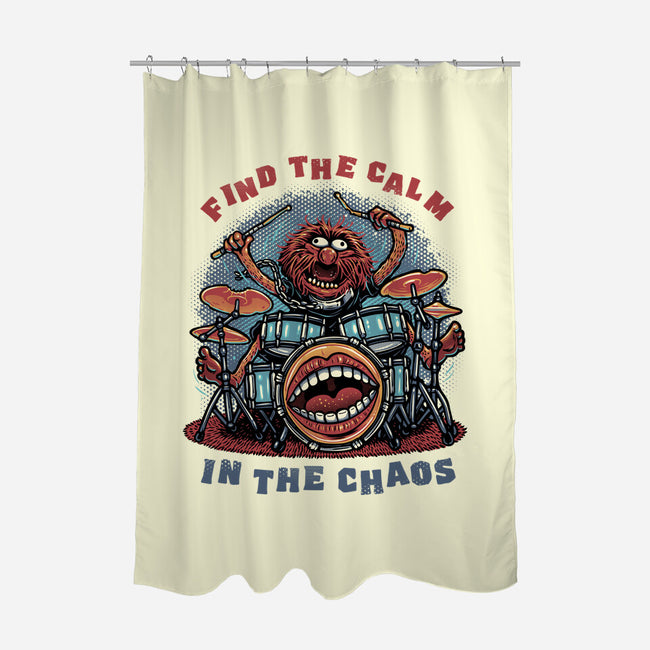 Find The Calm In The Chaos-None-Polyester-Shower Curtain-glitchygorilla