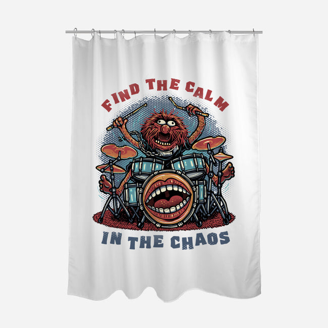 Find The Calm In The Chaos-None-Polyester-Shower Curtain-glitchygorilla