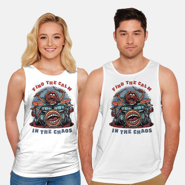 Find The Calm In The Chaos-Unisex-Basic-Tank-glitchygorilla