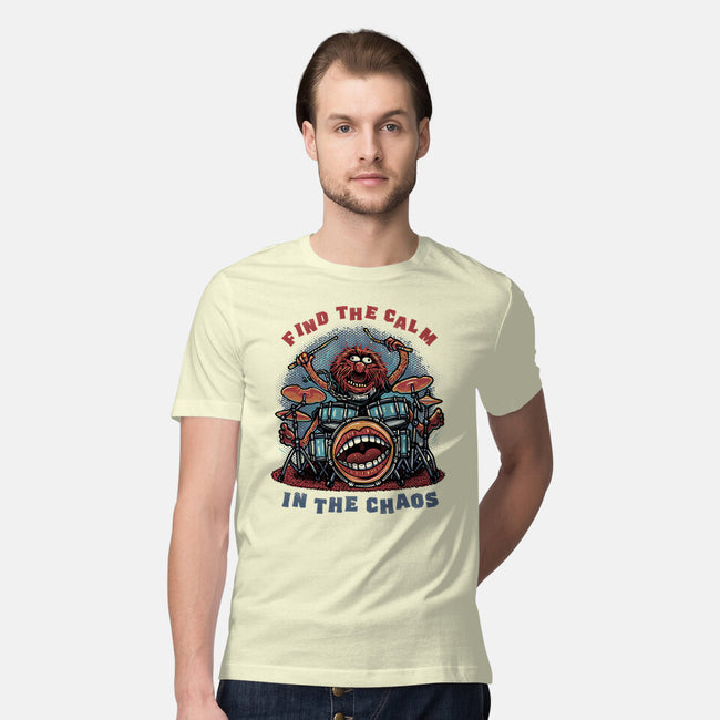 Find The Calm In The Chaos-Mens-Premium-Tee-glitchygorilla