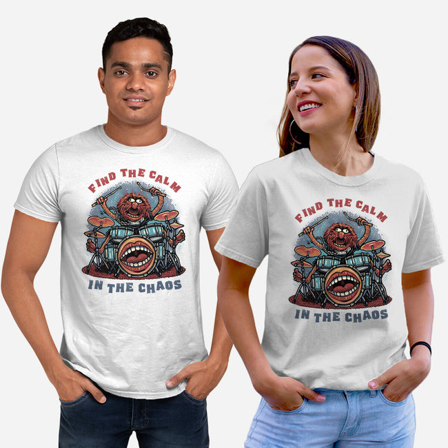 Find The Calm In The Chaos-Unisex-Basic-Tee-glitchygorilla