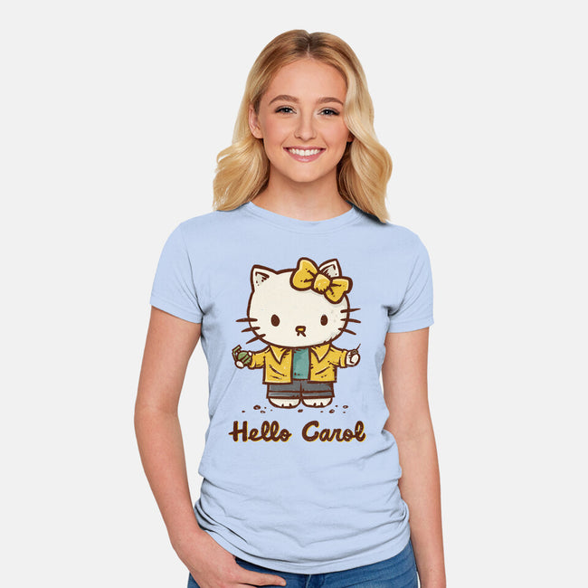 Hello Carol-Womens-Fitted-Tee-kg07
