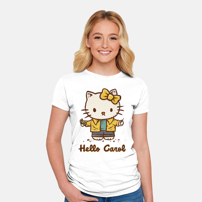 Hello Carol-Womens-Fitted-Tee-kg07
