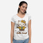 Hello Carol-Womens-V-Neck-Tee-kg07