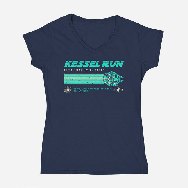 Retro Vintage Parsecs-Womens-V-Neck-Tee-retrodivision