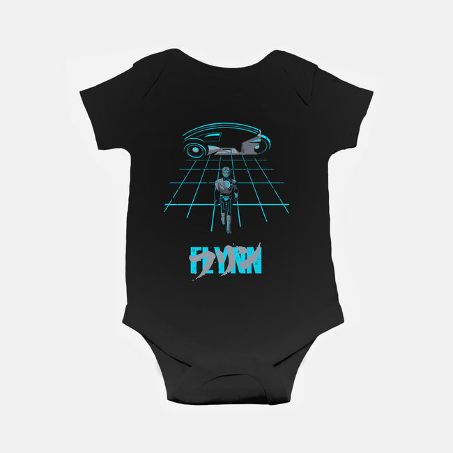 The Grid Rider-Baby-Basic-Onesie-retrodivision
