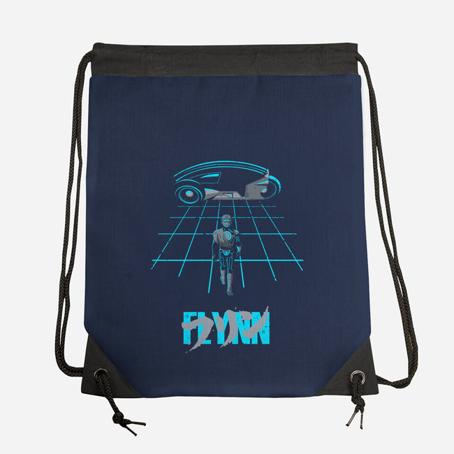 The Grid Rider-None-Drawstring-Bag-retrodivision