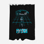 The Grid Rider-None-Polyester-Shower Curtain-retrodivision