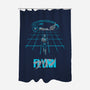 The Grid Rider-None-Polyester-Shower Curtain-retrodivision