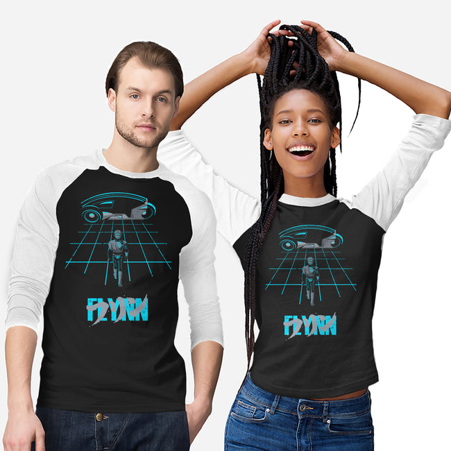 The Grid Rider-Unisex-Baseball-Tee-retrodivision