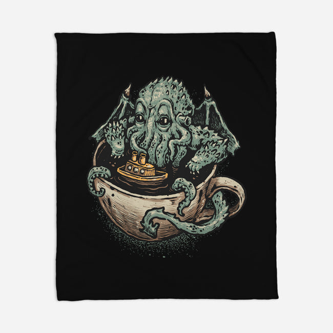 Coffee Now Destruction Later-None-Fleece-Blanket-glitchygorilla