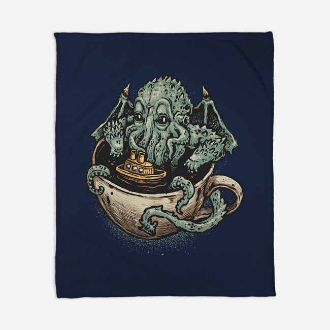 Coffee Now Destruction Later-None-Fleece-Blanket-glitchygorilla