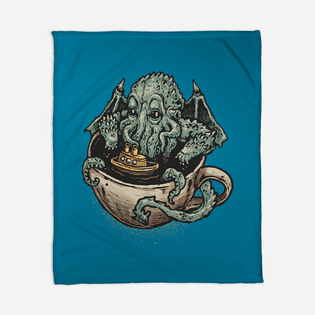 Coffee Now Destruction Later-None-Fleece-Blanket-glitchygorilla