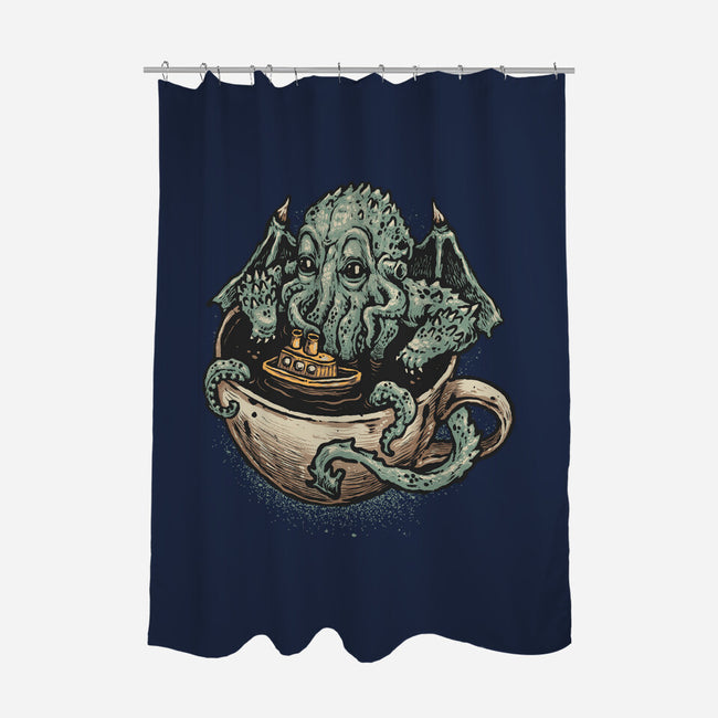 Coffee Now Destruction Later-None-Polyester-Shower Curtain-glitchygorilla